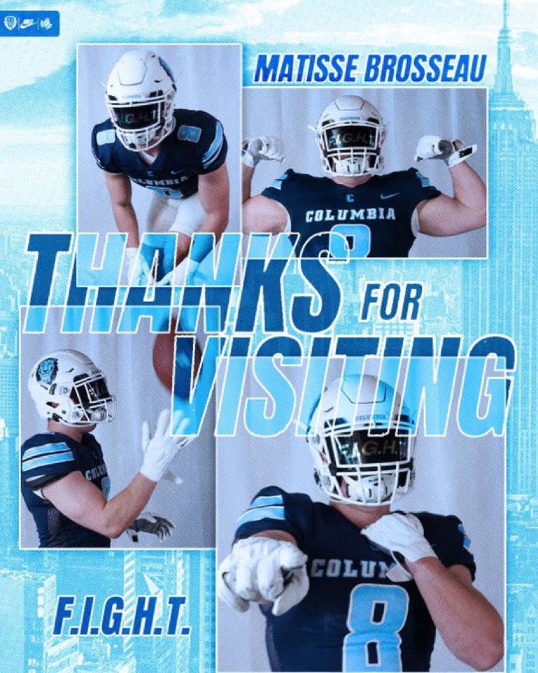 Had a great time at @CULionsFB. Really enjoyed touring campus and learning more about the program. Thanks for having me! @Coach_Poppe @_CoachG_ @CoachManion_ @CoachJWood @CoachStoNGo @coach_spinnato @chapibic @CRHFootball