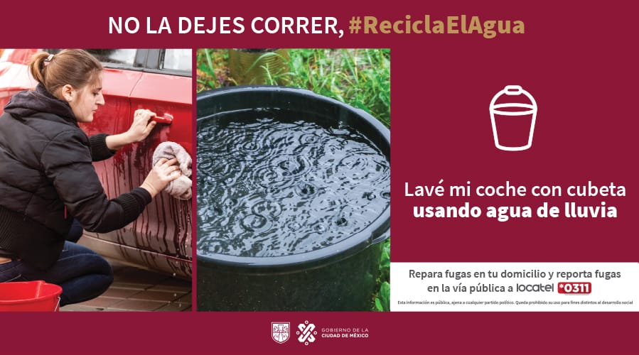 Pensar correcto, es lo que hago. 🤠 Con la recolección y uso adecuado de agua pluvial, puedes ahorrar agua potable y realizar actividades como: 🚗 Lavar tu automóvil 🧹 Limpiar el piso 🚽 Descargar el baño