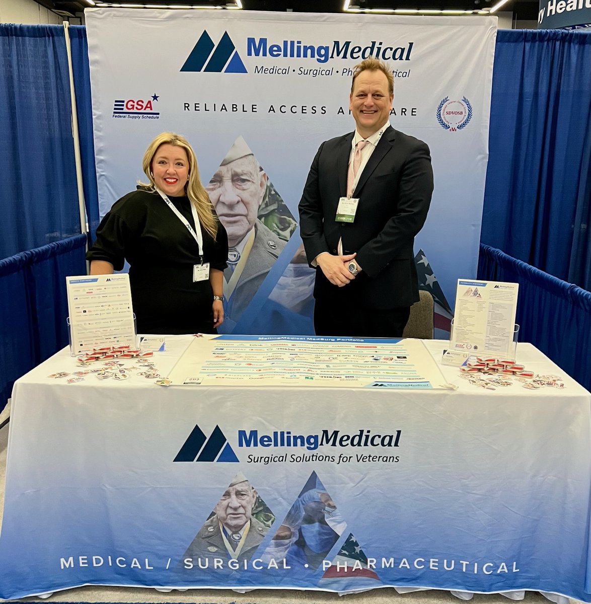 The @MellingMedical team is on the ground at the #MHSConference, standing by at booth 7⃣0⃣5⃣, ready to to answer your questions about #MilitaryHealth and contracting in the federal health care system. #SDVOSB #VeteransCare #FoundedInService mellingmedical.com