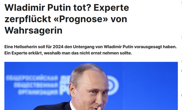 Das Schweizer Nachrichtenportal nau.ch hat den #𝗚𝗪𝗨𝗣-𝗕𝗹𝗼𝗴 gefragt, was es mit der bulgarischen „Seherin“ Baba Wanga auf sich hat. blog.gwup.net/2024/04/09/bab…