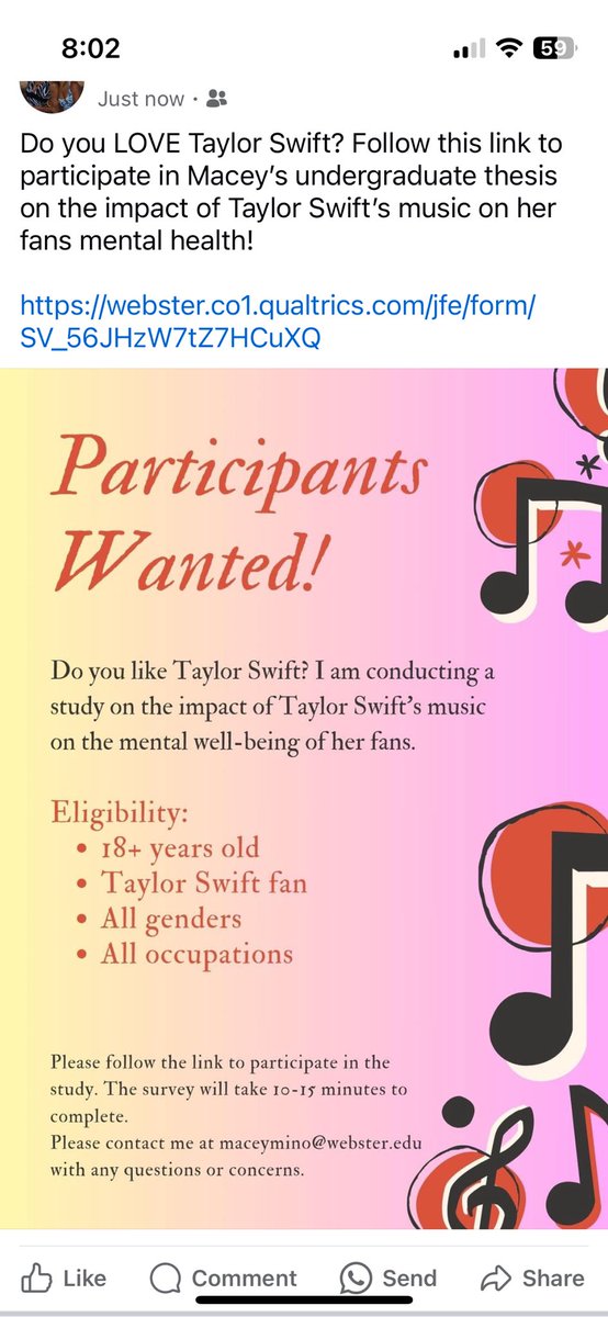 Do you LOVE Taylor Swift? Use the link below to participate in a research study on the impact of Taylor Swift’s music on her fans’ mental health!

<a href="/taffyakner/">Taffy Brodesser-Akner</a>