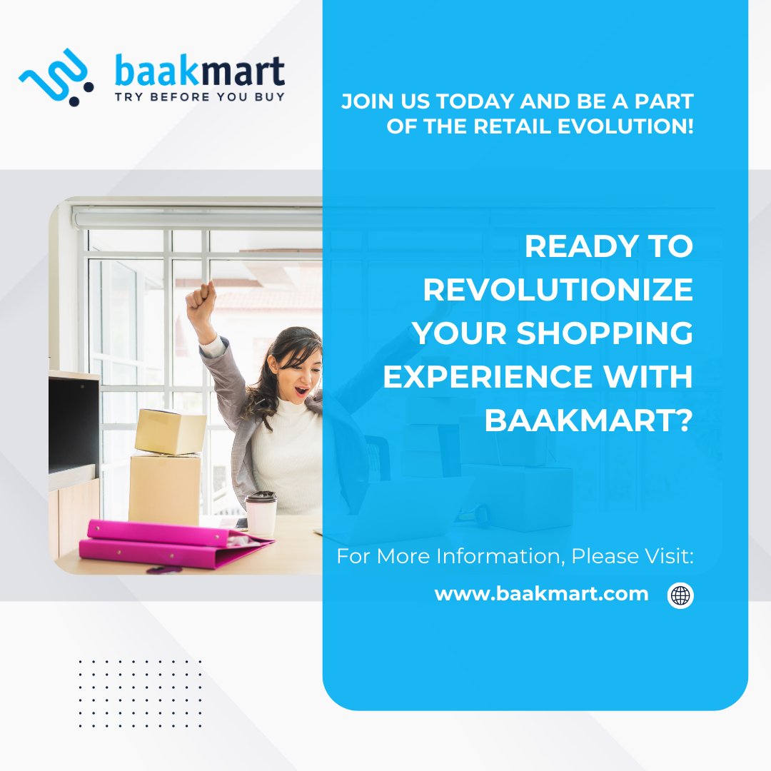 Be the change in retail! Join BaakMart and transform the way you shop. Visit baakmart.com to start the revolution. #RetailRevolution #BaakMart🛍️✨