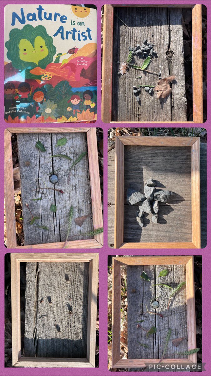 We read “Nature is an Artist” and used frames to capture the beauty of nature. We used our senses to notice sound of the birds, the colour of the grass, the warmth in the air and the texture of plants.  @StRitaOCSB #ocsboutdoors @ocsbEco @OttCatholicSB #ocsbHope