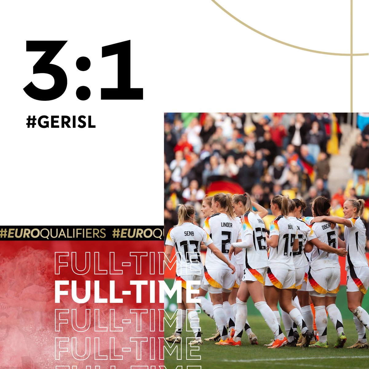 Three goals, three points, top of the group! 🙌 #DFBTeam #GERISL 📸 DFB/Sofieke van Bilsen