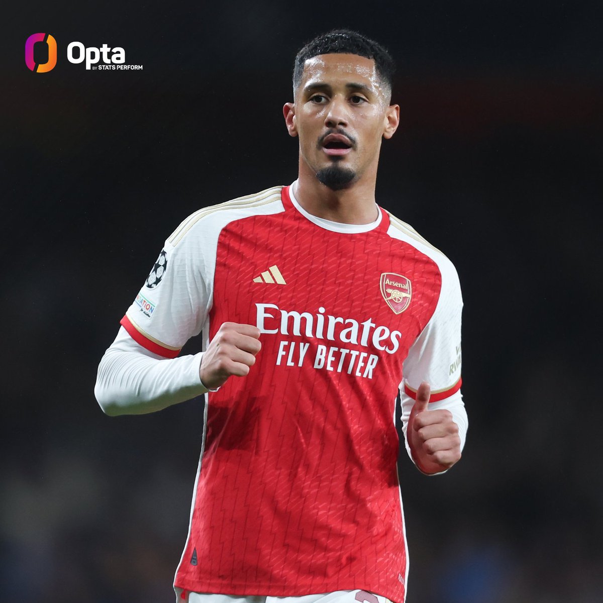 42 - Tonight is William Saliba's 42nd start of the season for Arsenal; the most of any outfield player across all competitions for a big five European league team this term. Constant.