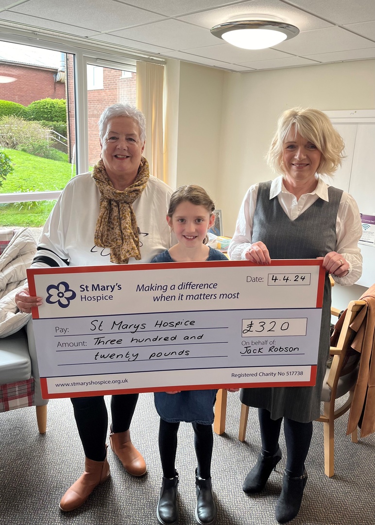 It warms our hearts to see the kindness and generosity of a resident at Seymour Court in Barrow. This time, this resident asked for donations to St Marys Hospice in lieu of birthday gifts. How lovely it was to meet Sandra Larsen and beautiful Mollie Yates. .