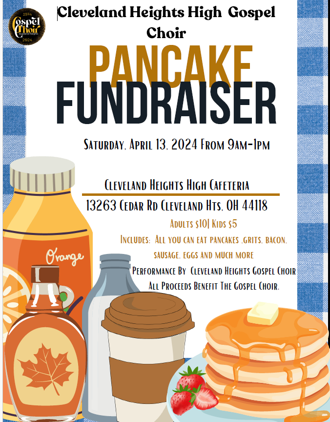 The CHHS Gospel Choir is hosting a pancake breakfast this Saturday, April 13 in the high school cafeteria from 9:00 a.m. - 1:00 p.m. Tickets are $5 for kids and $10 for adults. Proceeds will go towards the Gospel Choir's 50th Anniversary Concert in May. >> bit.ly/49rZLV7