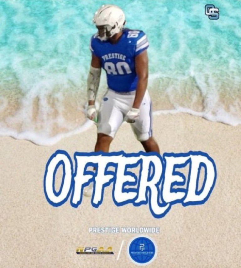 #AGTG Blessed to receive my second offer from World Wide Prestige Sports Academy❕ @ChaseSteinGCC @NorthSpringsFB @walterv50