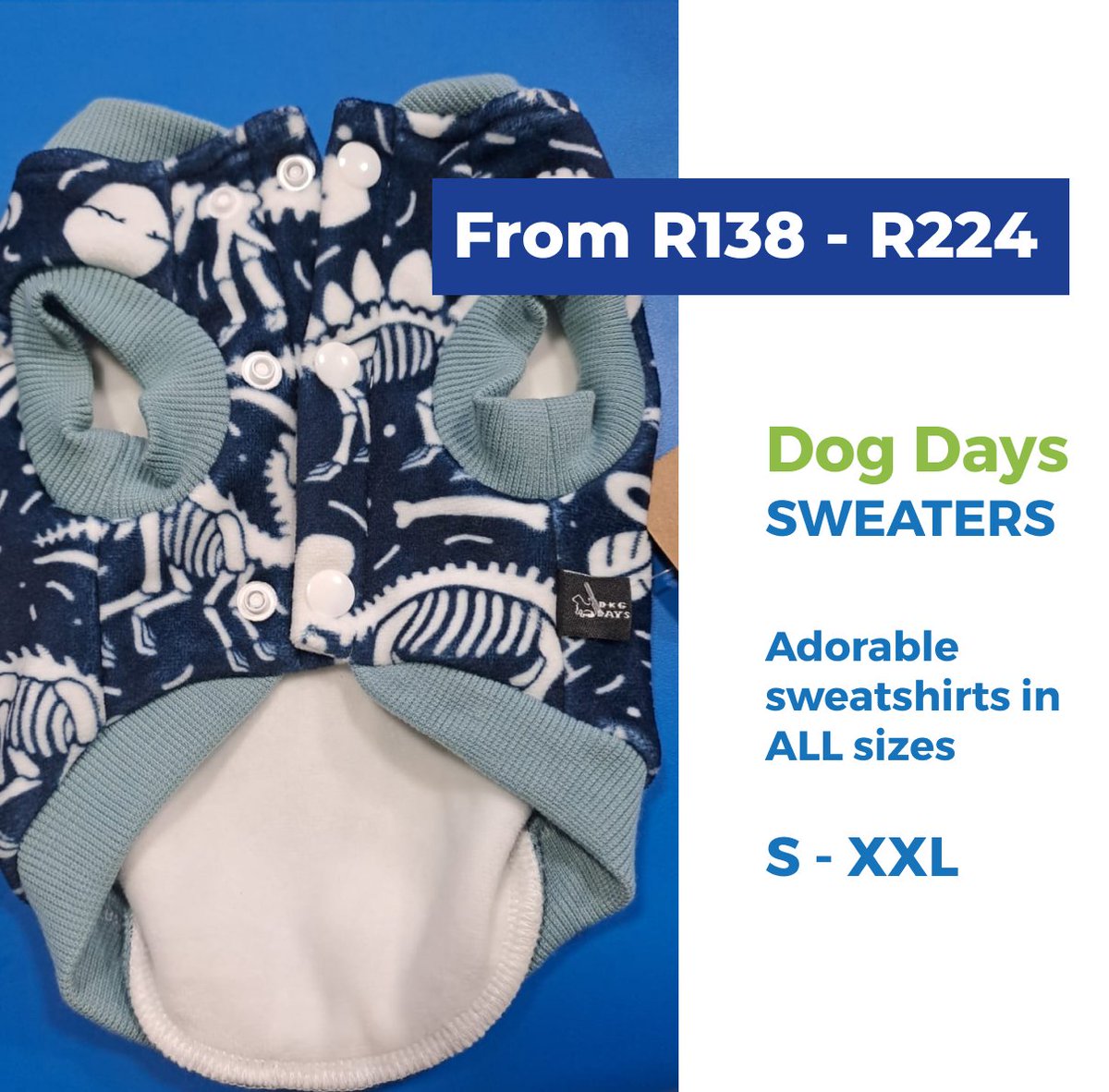 capespca's tweet photo. โ๏ธ Snuggle up against the storm with our cosy and oh-so-comfortable sweaters and blankets for doggies.
๐โ๐ฆบ Adorable designs, and lovely prints.
๐ Now available at our Grassy Park and Plumstead Vet Shops.
#shop #winter #sweaters #dogsweaters #dogblankets #capespca #capetown https://t.co/AoNLeqRHuQ
