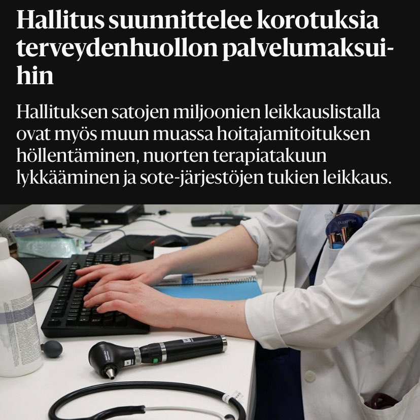 Tää terapiatakuun lykkääminen on kyllä kokoomukselle todella nolo. Kaikki leikkaukset on perustunut siihen, että terapiatakuu tulee ja kaikista pidetään huolta. #terapiatakuu