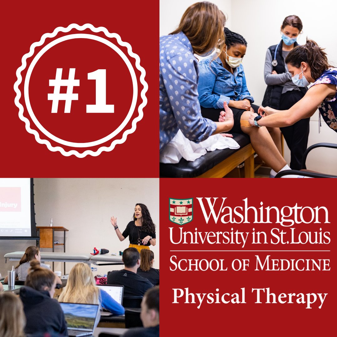 🎉We're thrilled to announce that the Washington University Program in Physical Therapy has been named THE #1 PT Program in the Country by @usnews! We're proud to continue leading the way in shaping the future of physical therapy! #1PTProgram #WashUPT #physicaltherapy