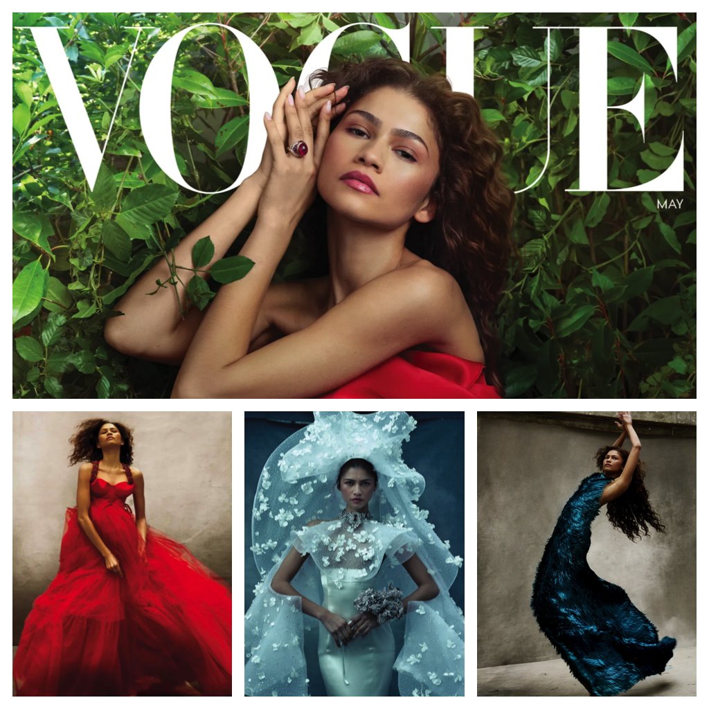 #Zendaya en couverture de #Vogue 💙🔥 #fashiongirl