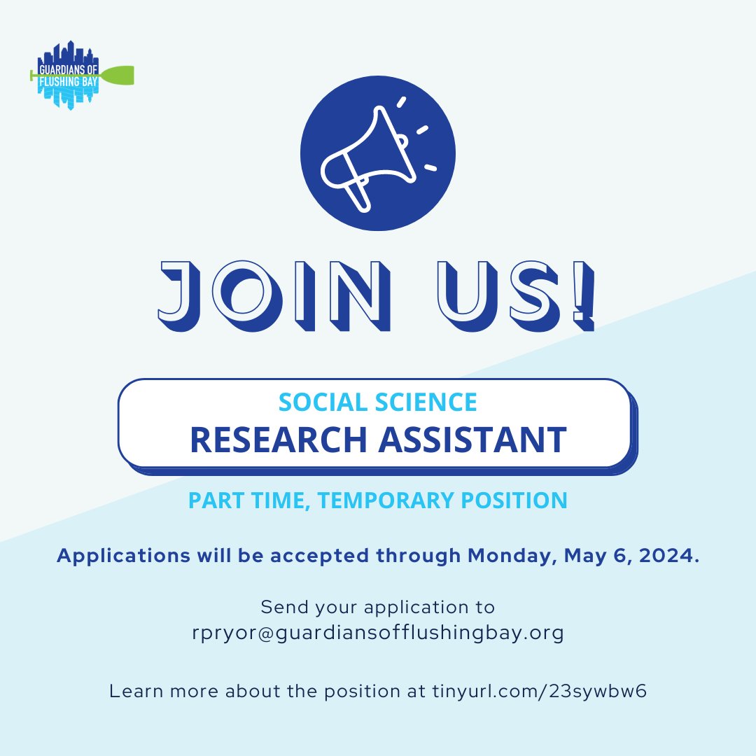 📣📣 Additional position open - we’re also looking for a Social Science Research Assistant! For more info on the position description or how to apply, visit tinyurl.com/23sywbw6. Feel free to share with your networks! We are accepting applications through Monday, May 6th.