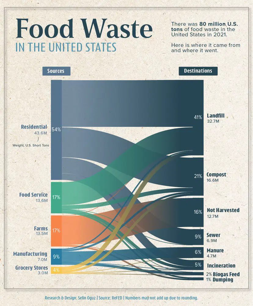 80 million tons of food is thrown away every year in the United States😵

#ecology #ClimateCatastrophe #famine