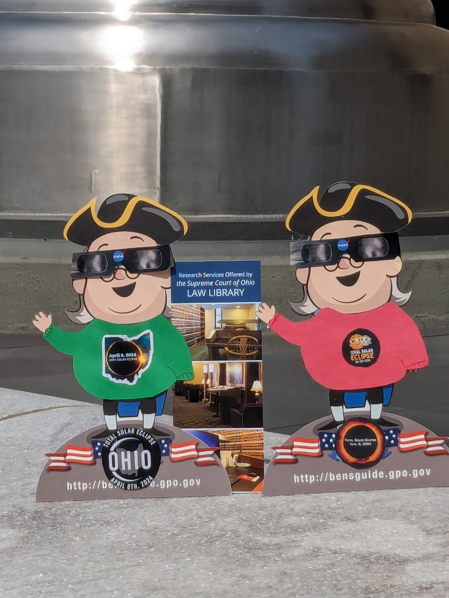 Ben had a viewing party at the Supreme Court of Ohio Law Library in Columbus, Ohio for the #Eclipse2024. This library has been part of the FDLP since 1973. #NationalLibraryWeek @OHSupremeCourt