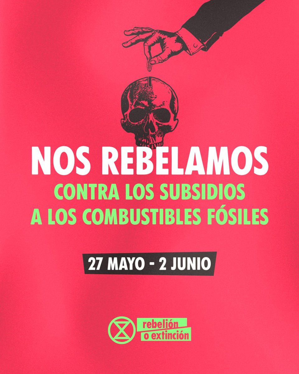 ¡Esta primavera nos rebelamos contra los subsidios a los combustibles fósiles…y contamos contigo! Apúntate aquí 👉actionnetwork.org/forms/rebelion… Este fin de semana arrancó la campaña Stop EU Fossil Subsidies con acciones de desobediencia noviolenta por toda Europa.