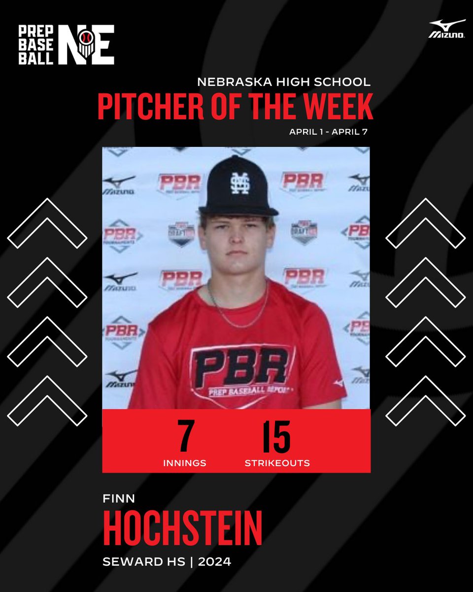 Prep Baseball Nebraska (@prepbaseballne) on Twitter photo ππππππππ πππππππ ππ
πππ ππππ
Seward's Finn Hochstein worked a perfect game through seven innings while collecting 15 strikeouts.
<a href="/FinnHochstein/">Finn Hochstein</a> | <a href="/Seward_Baseball/">Seward High School Baseball</a>
MORE π: loom.ly/jBBifnM ππππππππ πππππππ ππ
πππ ππππ
Seward's Finn Hochstein worked a perfect game through seven innings while collecting 15 strikeouts.
<a href="/FinnHochstein/">Finn Hochstein</a> | <a href="/Seward_Baseball/">Seward High School Baseball</a>
MORE π: loom.ly/jBBifnM