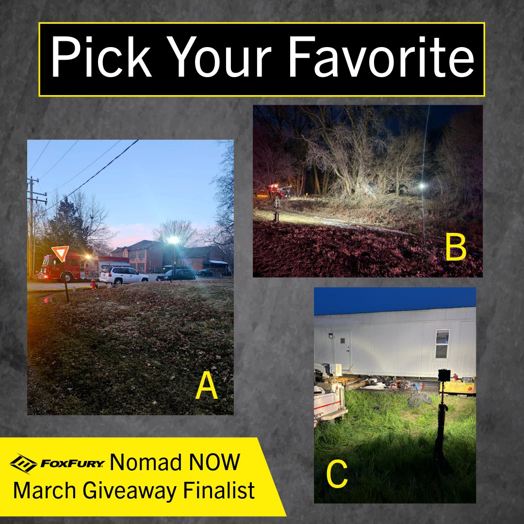foxfuryLED's tweet image. The March Nomad Now finalists are in! Now it&apos;s up to y&apos;all to choose the winner! Let us know down in the comments which photo (A, B, or C) is your favorite!  

We&apos;ll announce the winner at the end of the week!

#FoxFuryled #Giveaway #Nomad #NOW