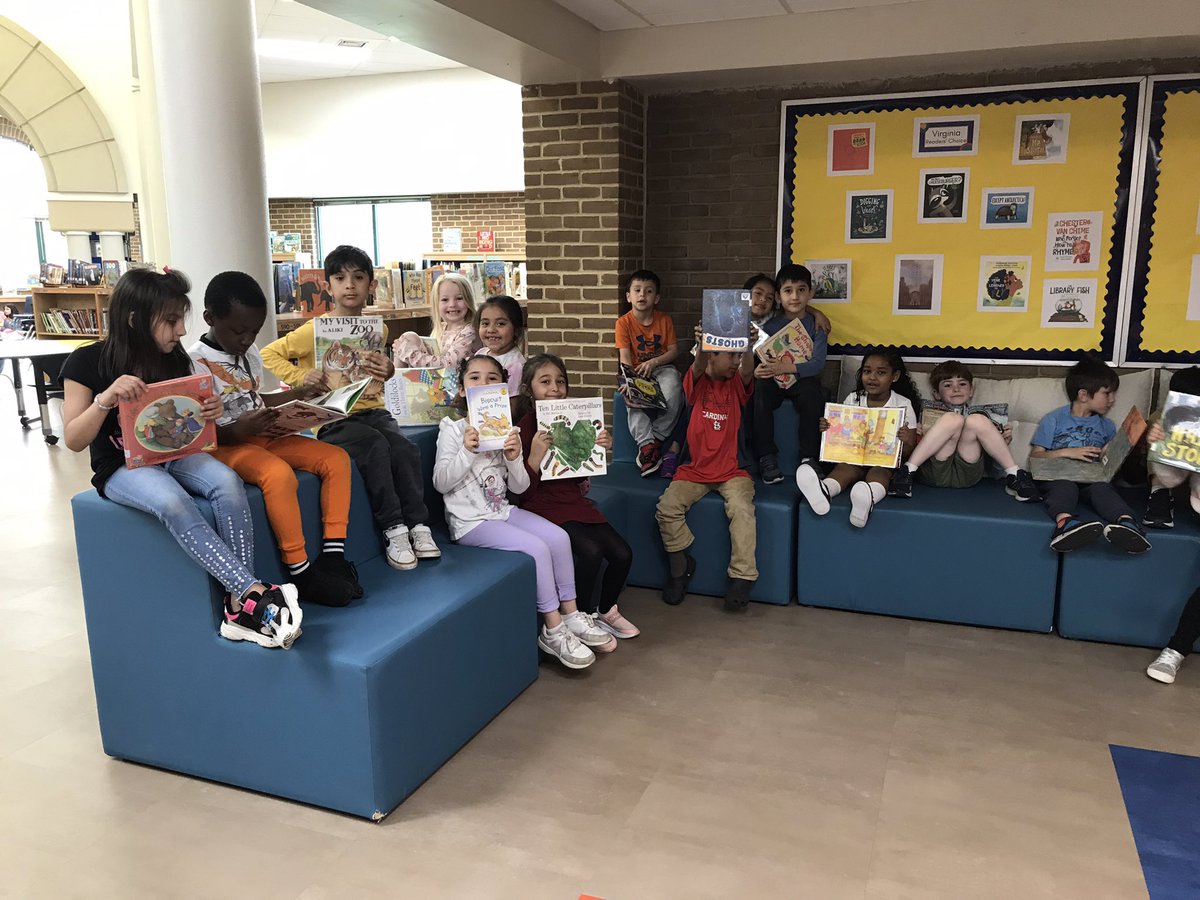 It is School Library Month- April 7-13 is National Library Week #AASLslm #NationalLibraryWeek We love reading and checking out 📚 books from the library every week.