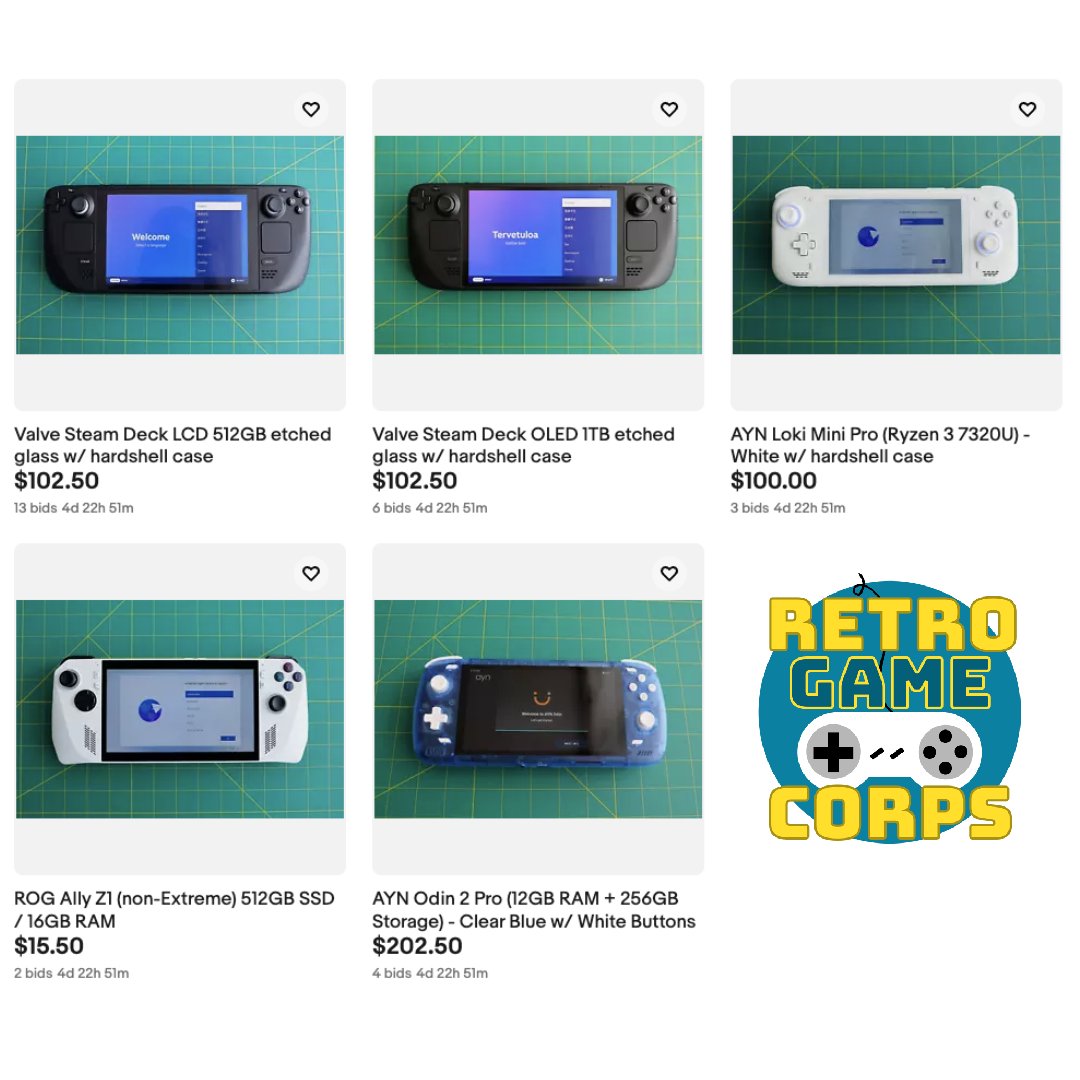 I've added some handhelds to the Retro Game Corps charity auction! All items will be up for bid for the next five days, with international shipping options. ebay.com/str/retrogamec…