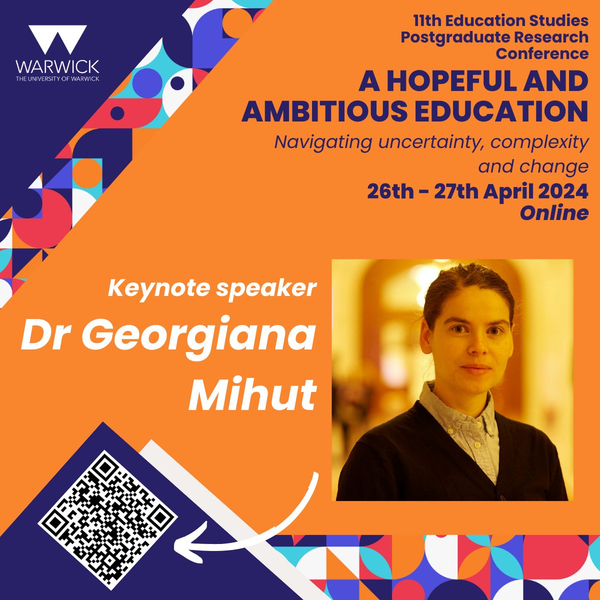 Keynote speaker spotlight #1! Join us on Friday to hear Dr Georgiana Mihut @GeorgianaMihut talk about ‘Class, rank, and mobilities: Research that inspires hope’ Find out more and register to attend for free: warwick.ac.uk/fac/soc/ces/ne…