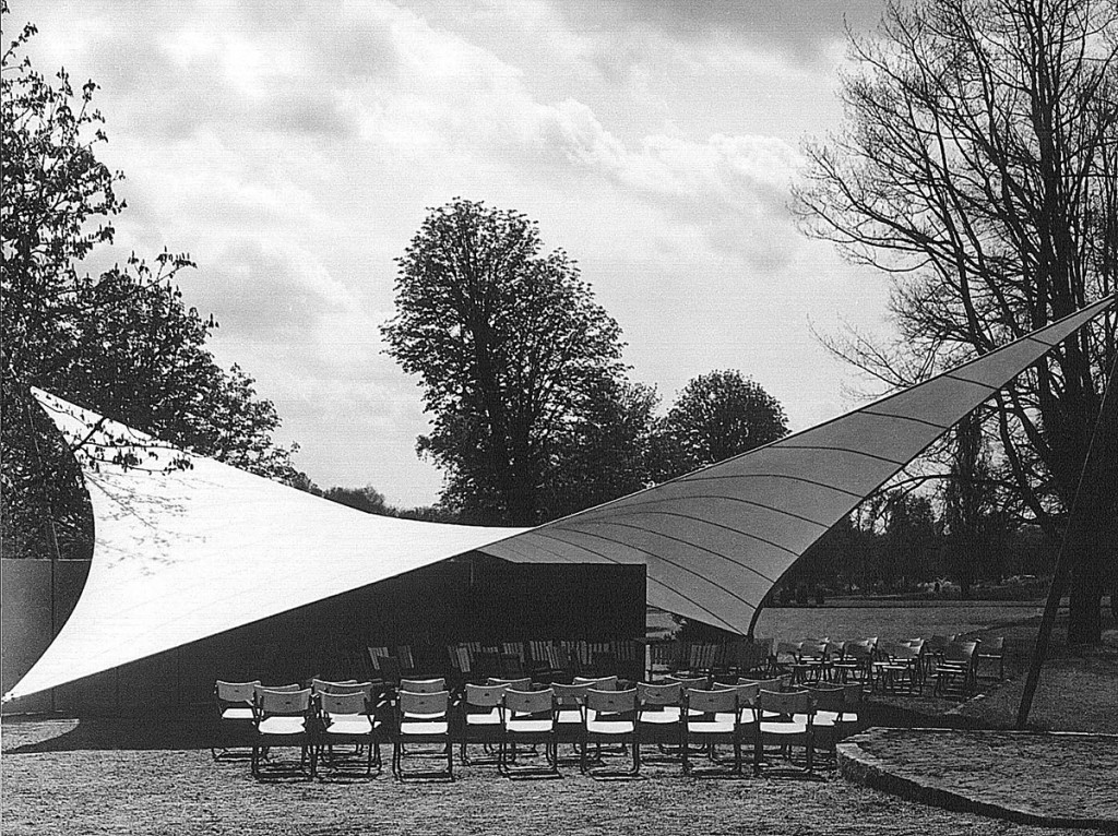 Music Pavilion at the Federal Garden Exhibition, 1955, Kassel, Germany.