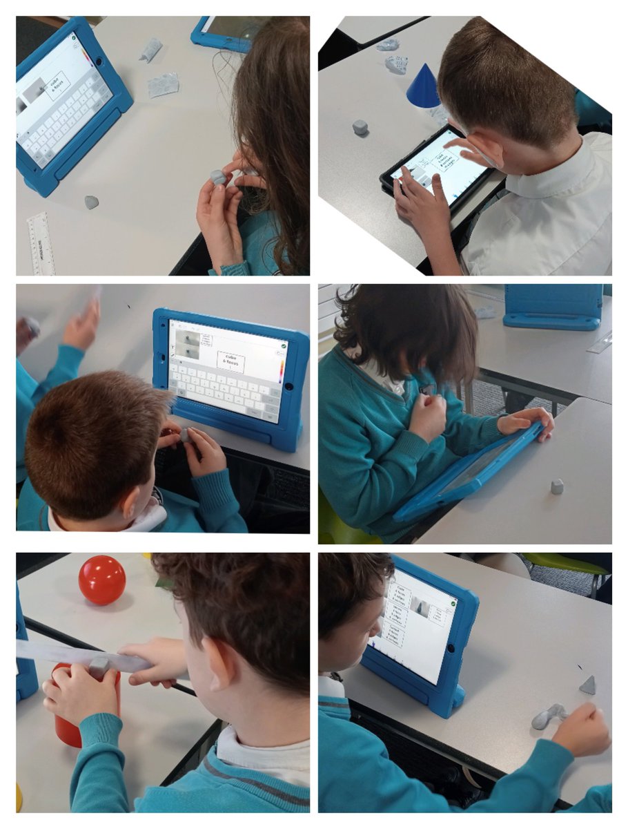 5/6JH revised 3D shapes and their properties this morning using blue tac to make models and then used Seesaw to record their work. Great engagement and focus from everyone - bendigedig! @TCS_MNC