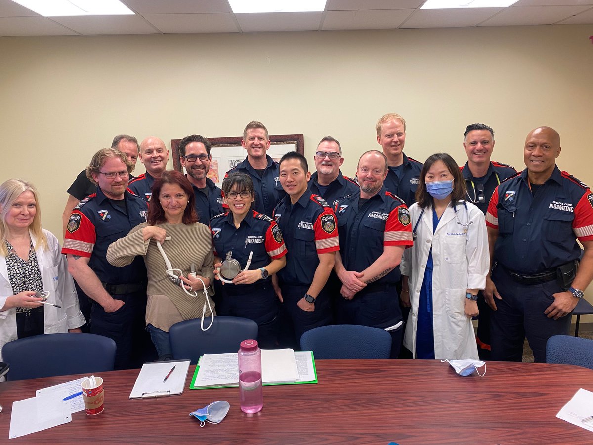 #TeamUHN physicians hosted a left ventricular assist device (LVAD) training for paramedics! This is a new initiative to help colleagues care for LVAD patients. Thanks for joining @torontoMedics, Critical Care Transport Unit, Critical Care Paramedics, @TOMedics_Chawla!