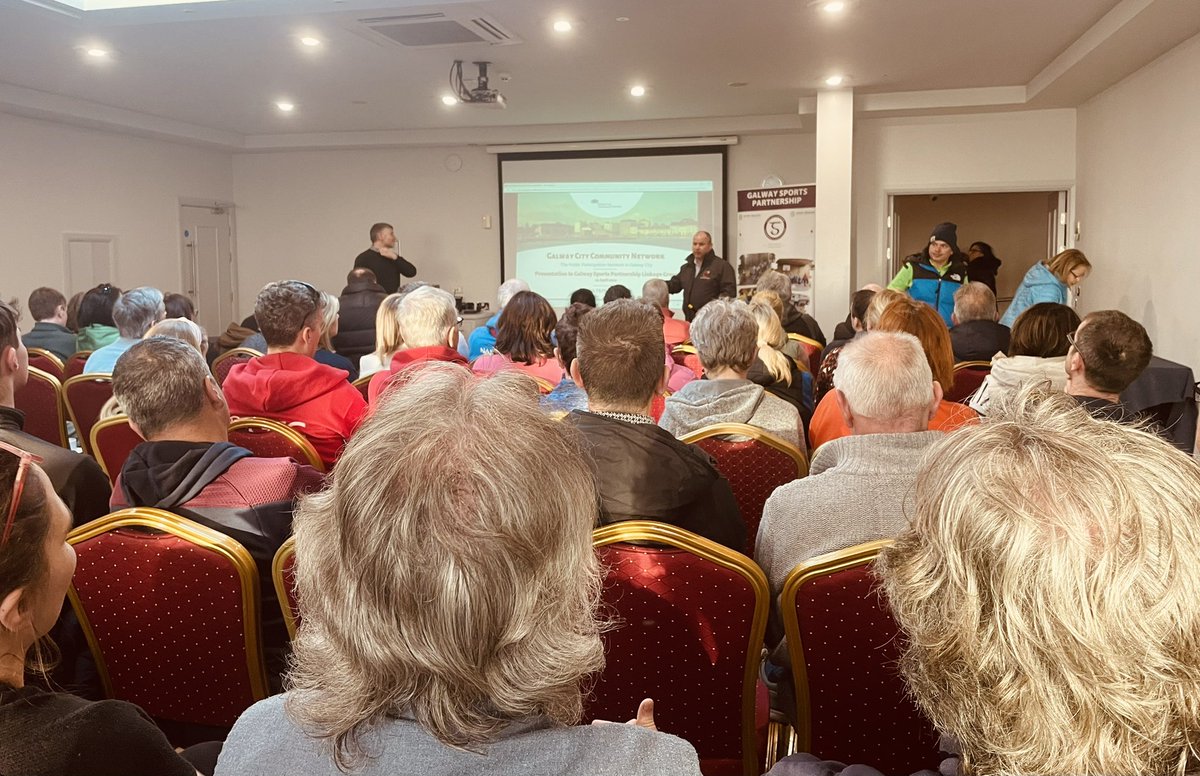 Full house this eve at the @ConnachtHotel for the @galwayactive & the @GCCNInfo presentation on sports funding for clubs across Galway City administered by @GalwayCityCo