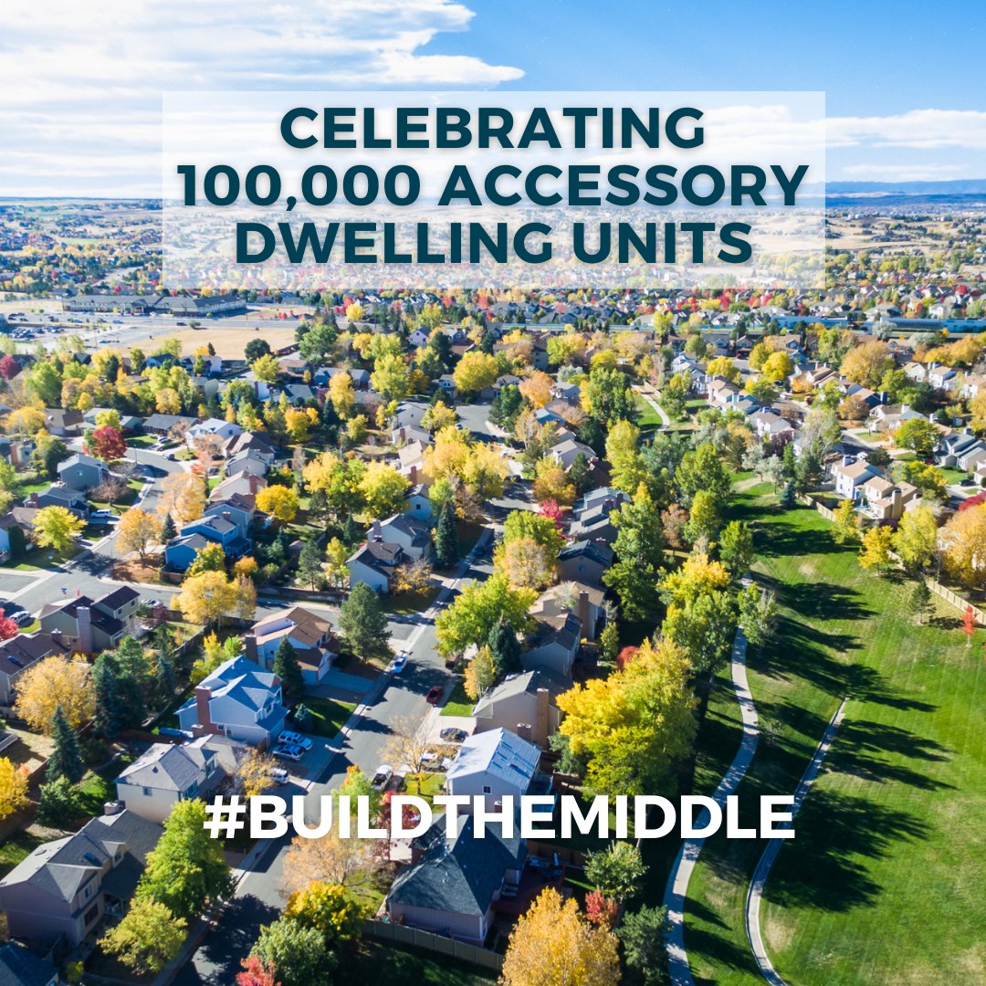 California Achieves Milestone: Over 100,000 ADUs Permitted Since 2017! Join us in making possible the next 100k homes and shaping a future where housing is attainable for all. Read more: lnkd.in/gFJQUhPq #ADUs #MiddleHousing #BuildTheMiddle