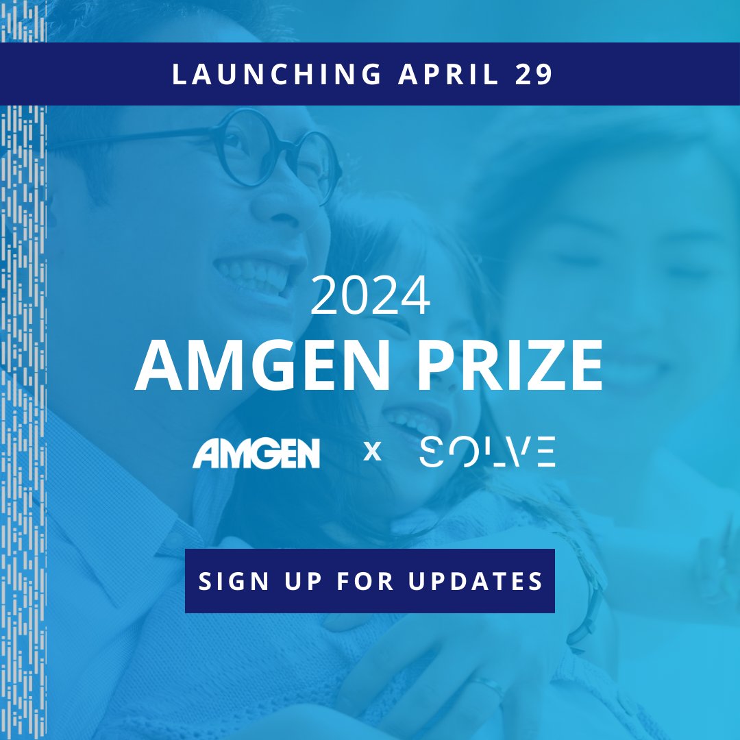 @SolveMIT and @Amgen are launching the first Amgen Prize! We want to hear from Any NGO or nonprofit using innovation to improve the journey for rare disease patients! Applications open on April 29. Sign up for updates: hubs.li/Q02sj24q0