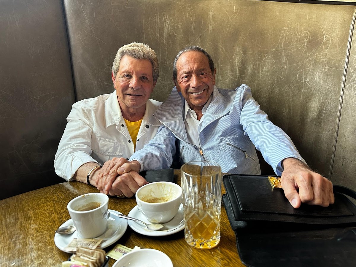 Having lunch with my dear friend Frankie Avalon. A friend is one of the best things you can be and the greatest things you can have.