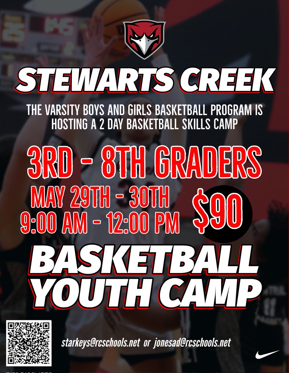 It's 🏀🏀 Camp time! Calling all young ladies! Come learn the game from our Varsity Lady Red Hawks!!!