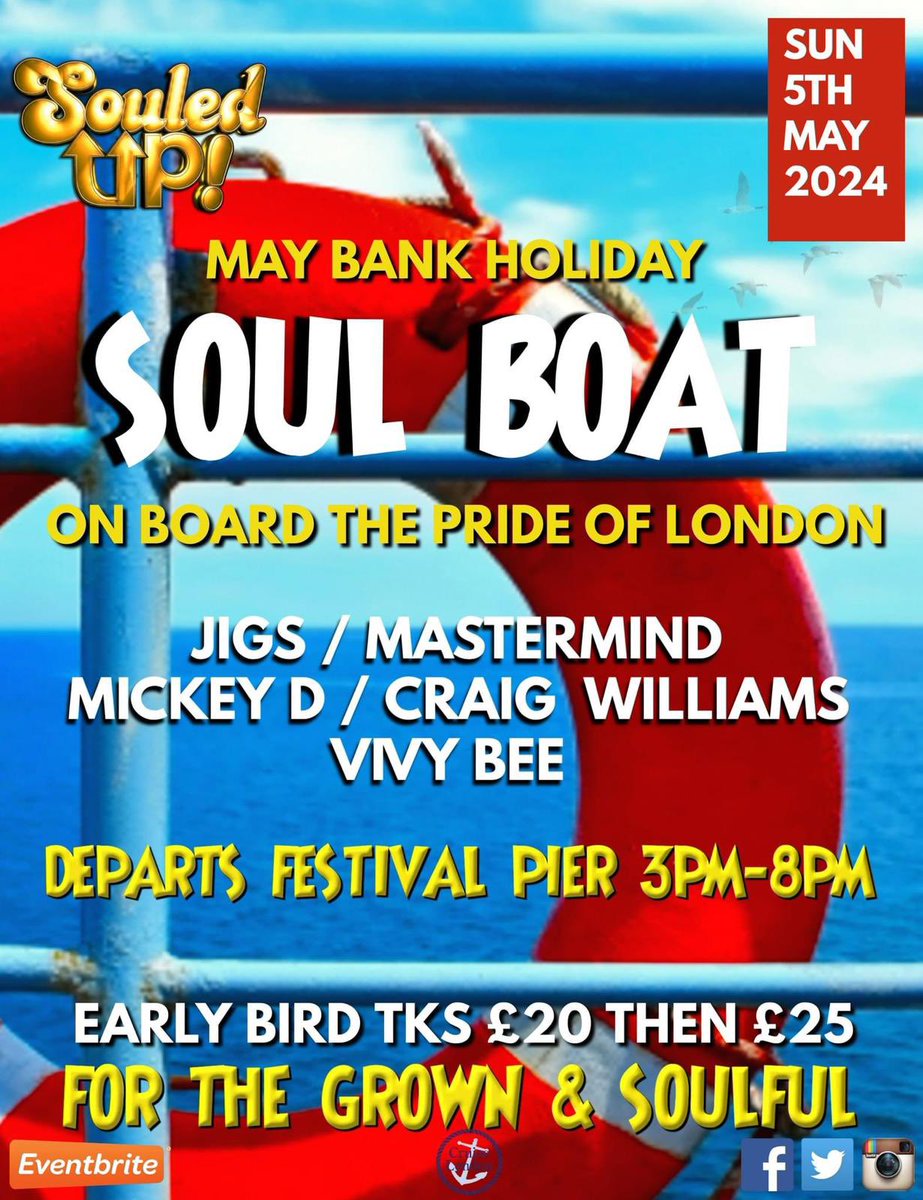 All aboard ⚓️ 

eventbrite.co.uk/e/the-souled-u…

#soulmusic #rivercruise #boatparty #londonevents