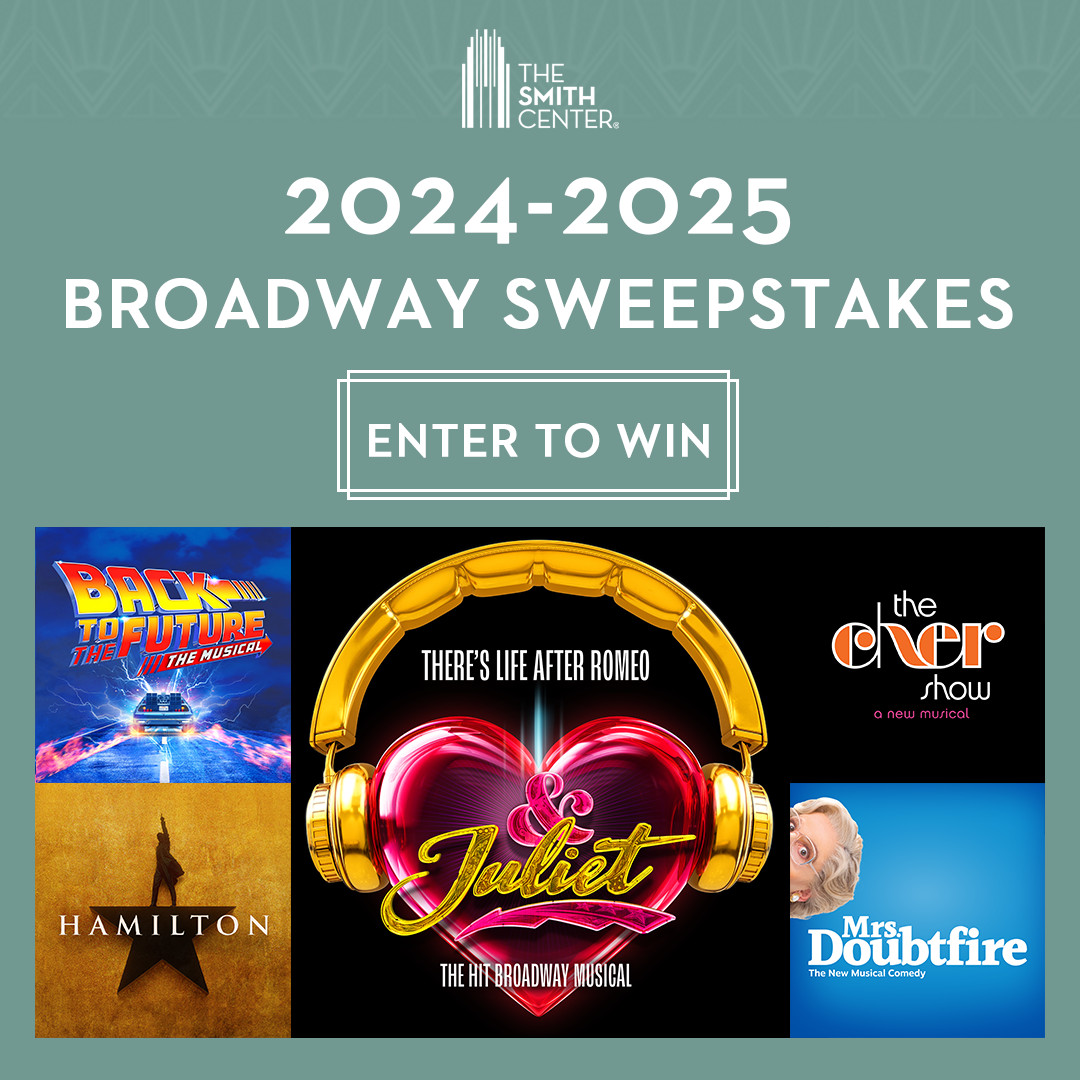 🎟️Enter this season's #Broadway Sweepstakes @ #TheSmithCenter🎟️ 1 winner will receive 2 tickets to all the #BroadwayLasVegas shows in the 24-25 season, including #MrsDoubtfire, #Company, #TheCherShow, #BackToTheFuture, #TheWiz, #Parade, #AndJuliet + more! bit.ly/tscbway2425