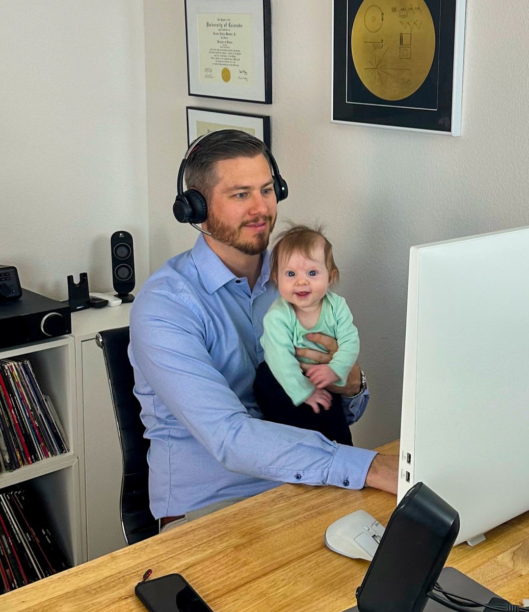 When the worlds of fatherhood and consulting collide, out comes the perfect blend of cuteness and ambition! Meet the new boss, she's not just taking charge of my workspace, but also my heart! #DaddysLittleGirl #FutureCEO #TechPrincess #CutenessOverload