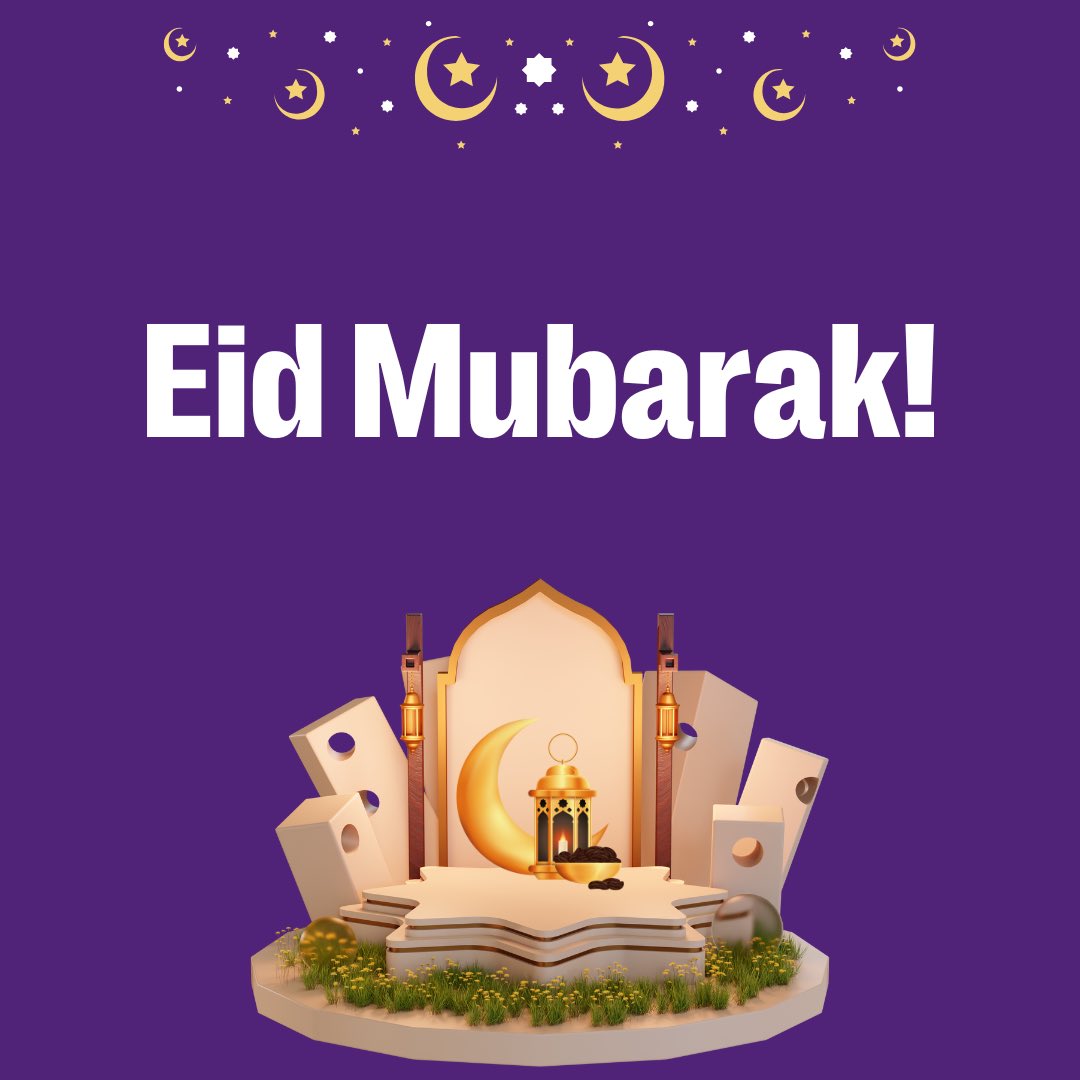 Wir wünschen allen Muslim*innen ein frohes Eid-el-Fitr!🌙 Möge euer Fasten und eure Gebete angenommen werden! Heute markiert das Fest des Fastenbrechens, auch bekannt als das #Zuckerfest, das Ende des heiligen Monats #Ramadan. Eid Mubarak! ✨