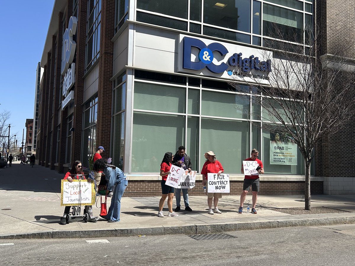 It’s Day 4 of our strike. Each of us remains committed to getting a fair contract from @Gannett so that we can get back to work for the people of Rochester. #supportlocalnews