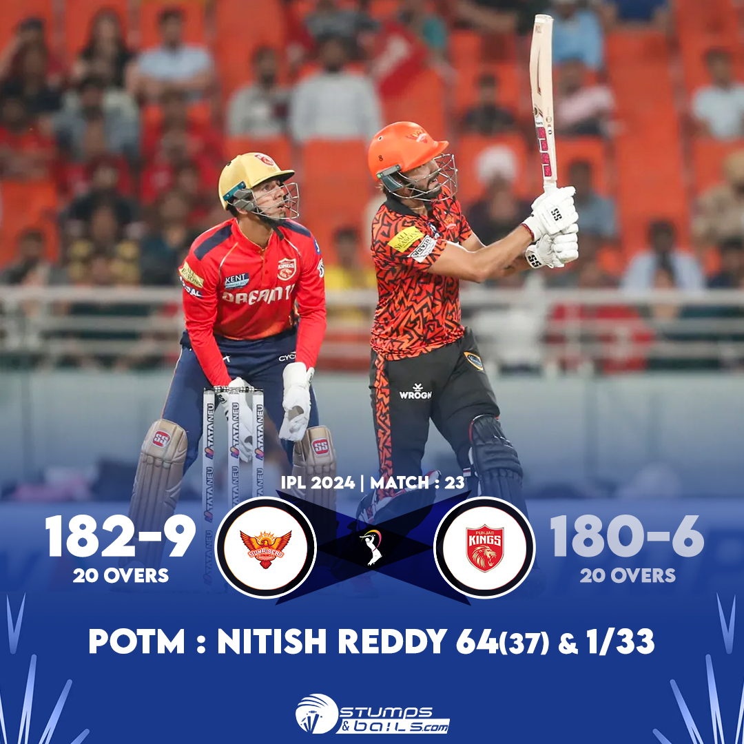 TATA IPL 2024: Sunrisers Hyderabad won by 2 runs vs Punjab Kings
.
.
.
.
#IPL2024 #PBKSvsSRH #PunjabKings #SunrisersHyderabad #CricketHighlights #T20 #MatchUpdate #NiteshKumarReddy #ArshdeepSingh #ShashankSingh #SamCurran #BhuvneshwarKumar #CricketAction