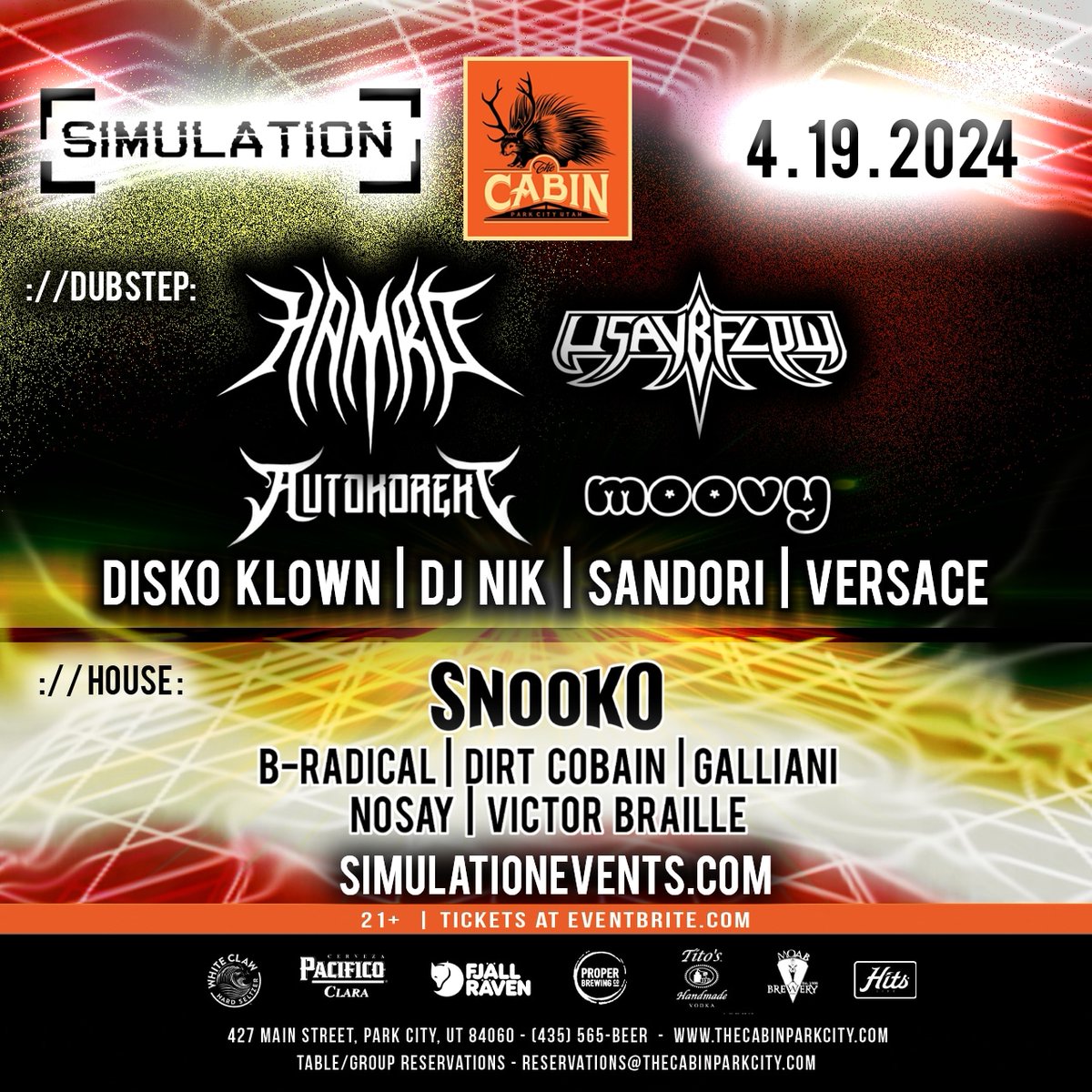 Simulation (@simulationevent) on Twitter photo :// Park City Utah next Saturday with
<a href="/Usaybflow/">Daniel π</a> + <a href="/djhamro/">HAMRO π¨π¦</a>
Simulationevents.com :// Park City Utah next Saturday with
<a href="/Usaybflow/">Daniel π</a> + <a href="/djhamro/">HAMRO π¨π¦</a>
Simulationevents.com