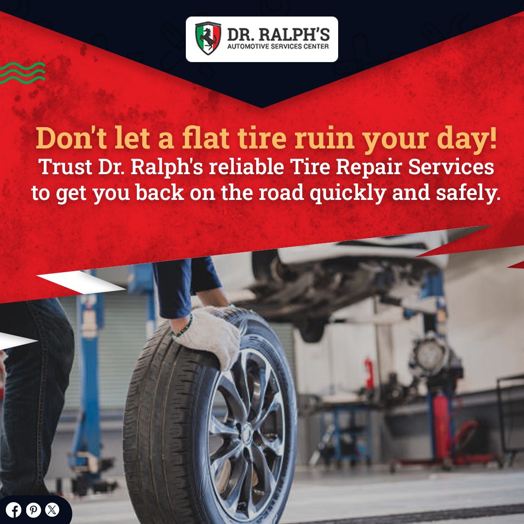 Don't let a flat tire ruin your day! Trust Dr. Ralph's reliable Tire Repair Services to get you back on the road quickly and safely.

Call us now at 215-482-9646
#DrRalph #autorepair #reliable #tirerepair #safely #flattire #services #backontheroad #fridaywisdom