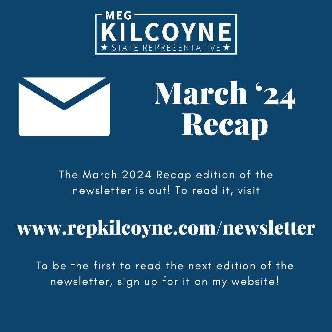 📰 The March Edition of my newsletter is out NOW! To read it, visit repkilcoyne.com/newsletter. If you aren’t signed up already to receive the newsletter, you can add your email to the list on my website. Enjoy reading about what I have been up to this past month!