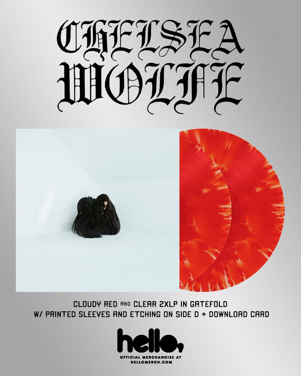 Pre-order ‘Hiss Spun’ and ‘Birth of Violence’ vinyl from Chelsea Wolfe now! 👀 hellomerch.com/collections/ch…