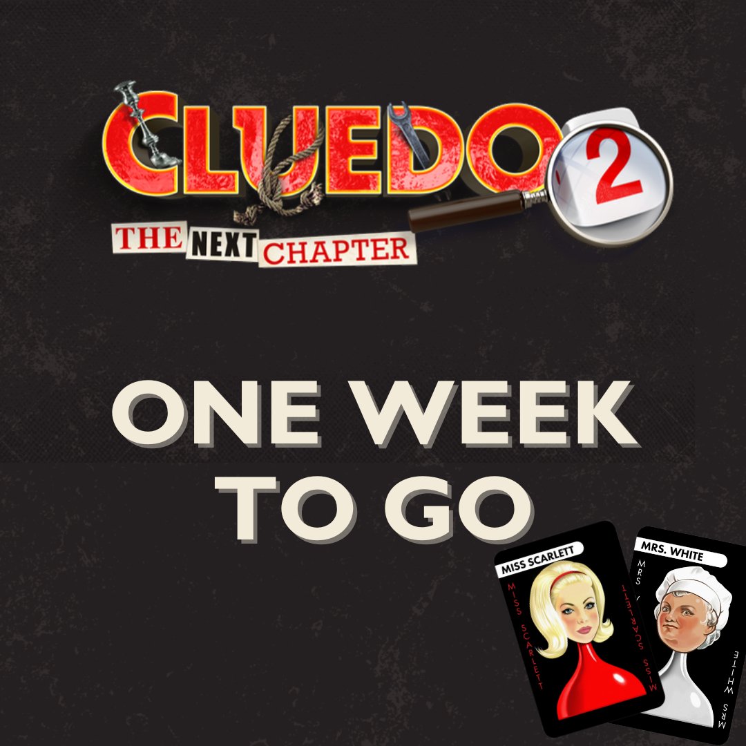 There's only one week to go until @CluedoStagePlay arrives in Milton Keynes! This brilliantly funny take on a whodunnit will only be with us for one week, so if you haven't already bought your tickets, don't miss out: atgtix.co/3TTQP54 🎟️