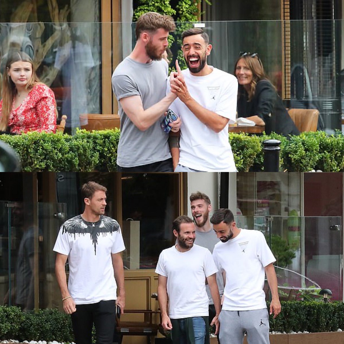 @juanmata8 @B_Fernandes8 @D_DeGea You three are  brothers in arms 🤩🤩🤩