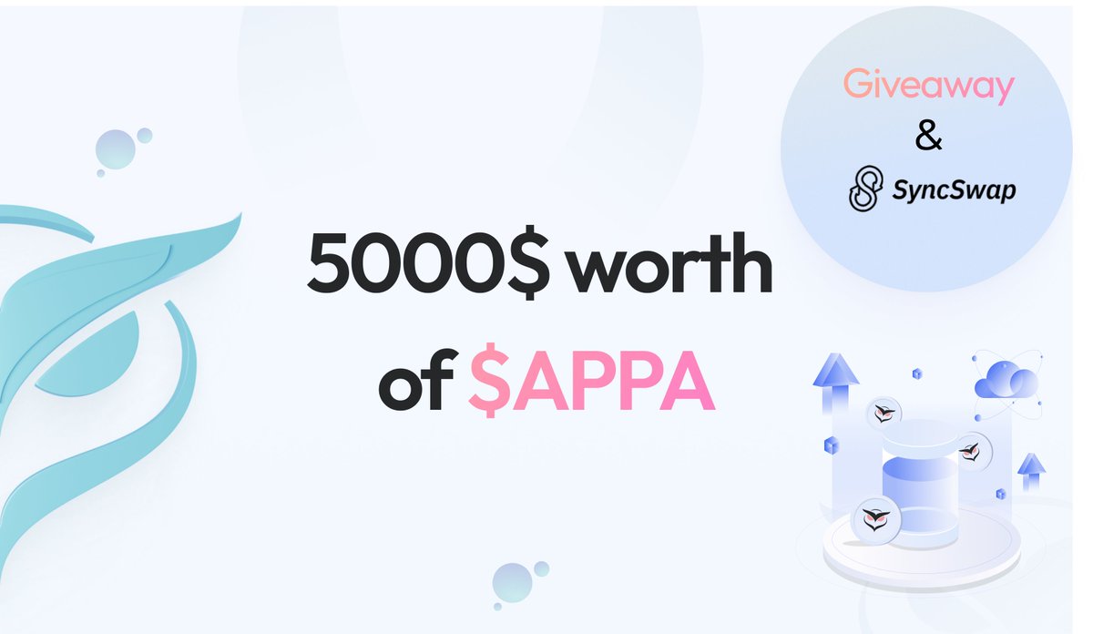🎉 Giveaway Alert! Join us for the $APPA Listing Special Event! Partnership with @SyncSwap and @DappadOfficial! To celebrate our listing on April 11th, we're giving away $5,000 worth of $APPA tokens! 💰 💰 100 winners will receive $50 each. 🌟 To receive $APPA Giveaway👇 •…