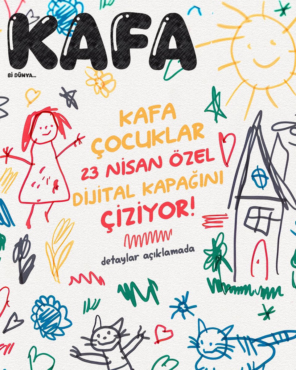 KAFA çocuklar 23 Nisan özel dijital kapağını çiziyor! 🎨 23 Nisan’da sosyal medya hesaplarımızdan yayınlayacağımız dijital kapağımızda çocuğunuzun, kardeşinizin, yeğeninizin çizimi yer alsın istiyorsanız aşağıdaki yönergeleri takip edin.👇🏼 • Onlara “Senin için özgürlük ne…