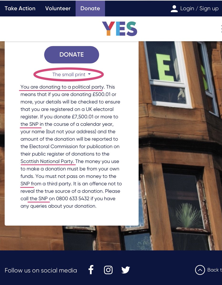 ‼️A reminder in case a ‘YES Scot’ leaflet drops through your door - I got one. They’re looking for cash for Indy2, but you’re actually donating to the SNP. ‼️Read ‘The small print’ on the right🔍