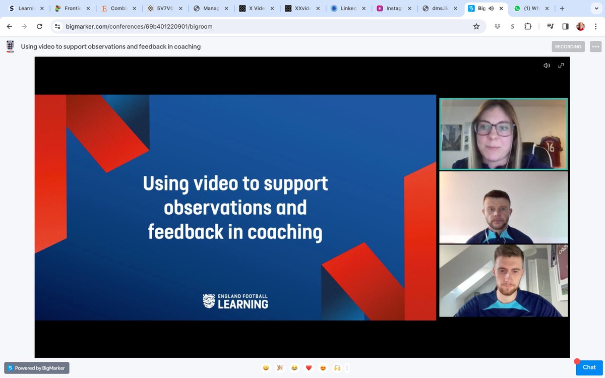 Looking forward to today's @EnglandLearning FA Webinar on 'using video to support observations and feedback in coaching'