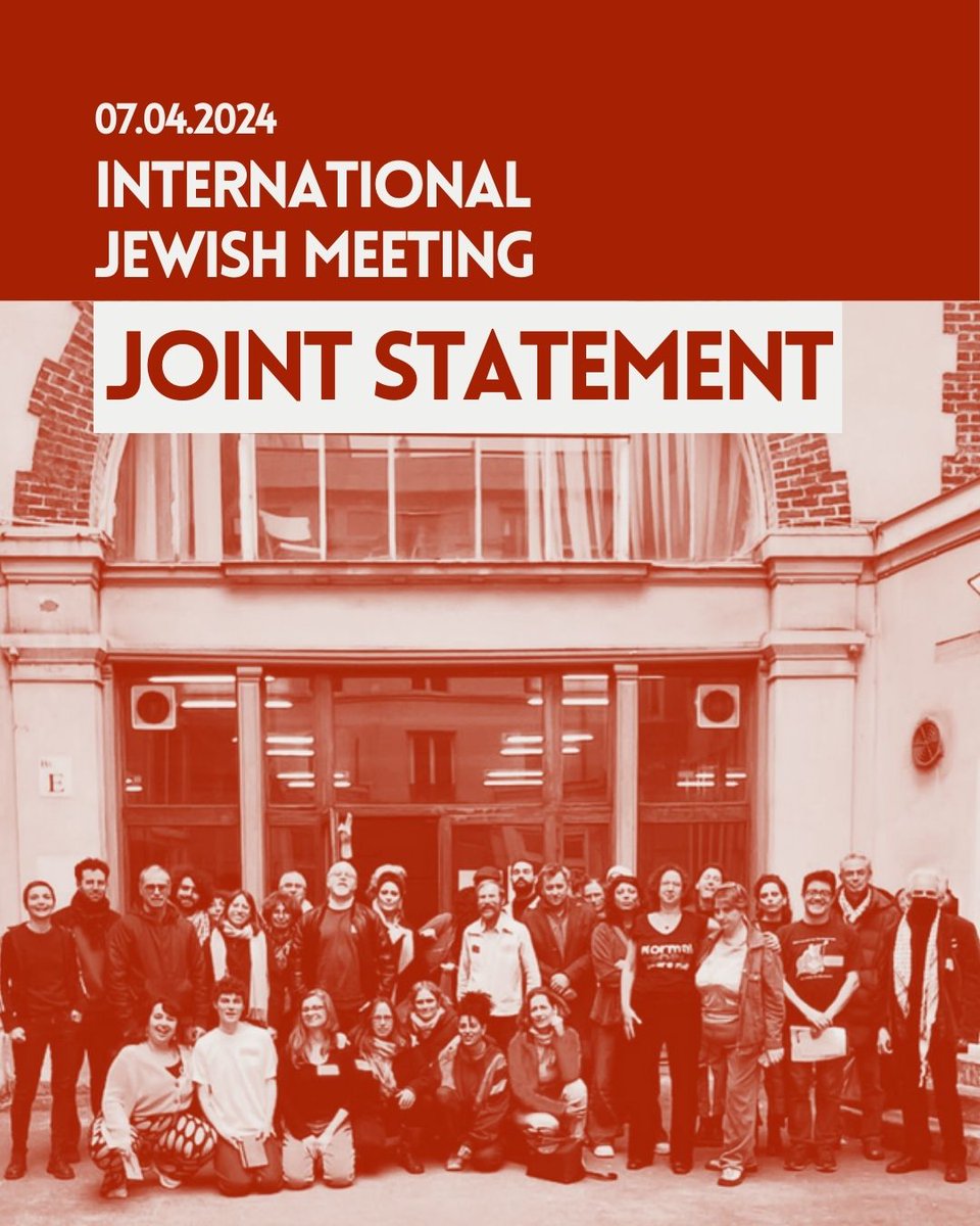 📢 We, European Jewish Antizionist organisations, gathered in Paris on 31th of March 2024, issue the following joint statement ⤵️